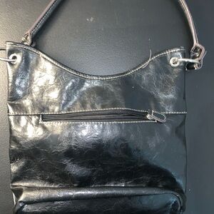 Rosetti Shiny Black Shoulder Bag